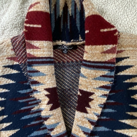 Ann French Aztec Southwestern Print Cardigan pockets, front buttons Sz: Medium - Picture 6 of 12